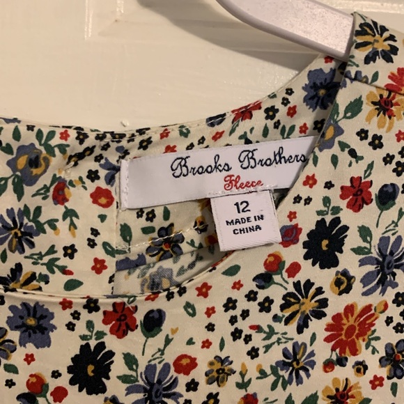 Brooks Brothers, girl’s flower pattern dress with bow, size 12 - Picture 2 of 3